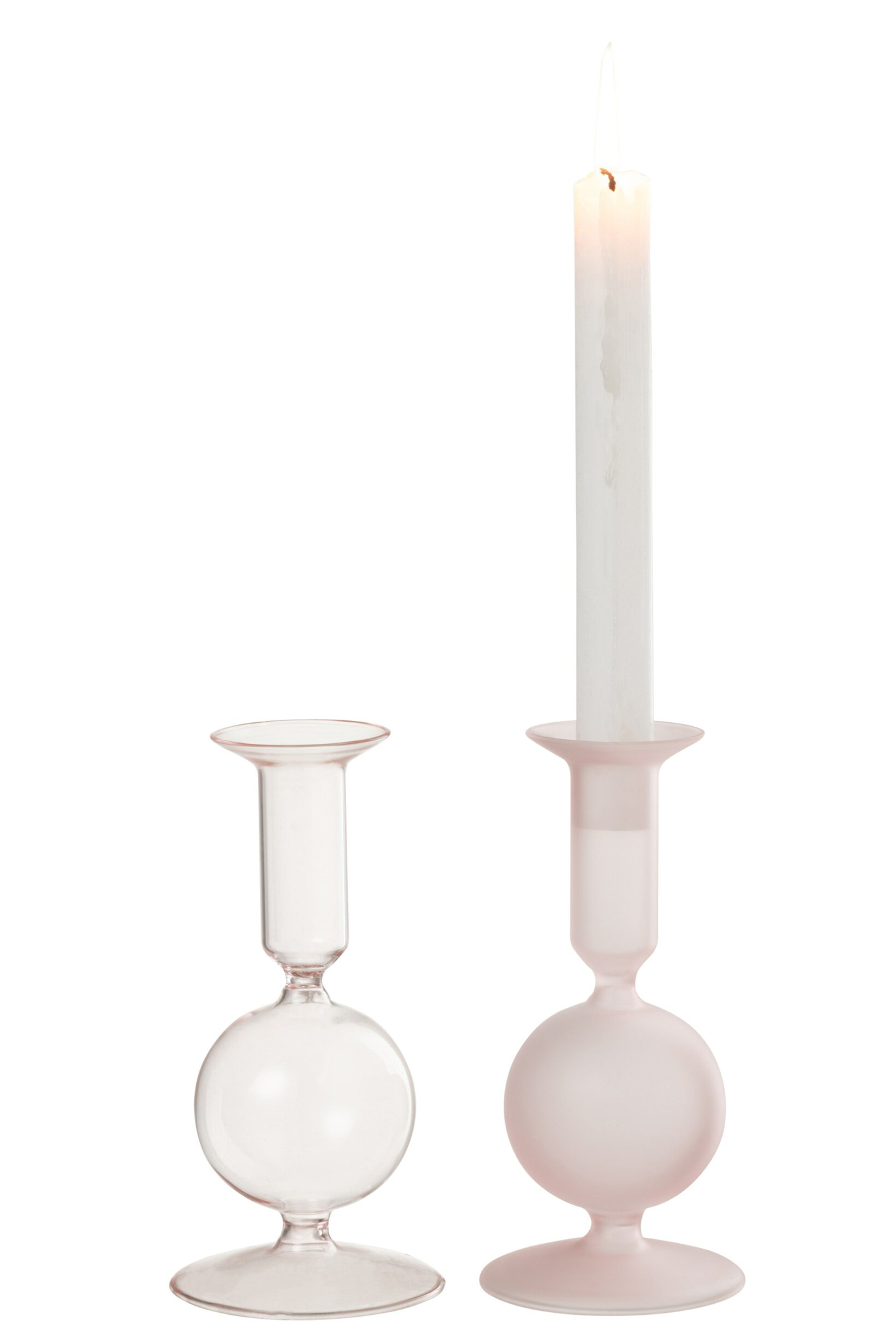Kaarsenhouder Zestan Glas Roze - Set van 2