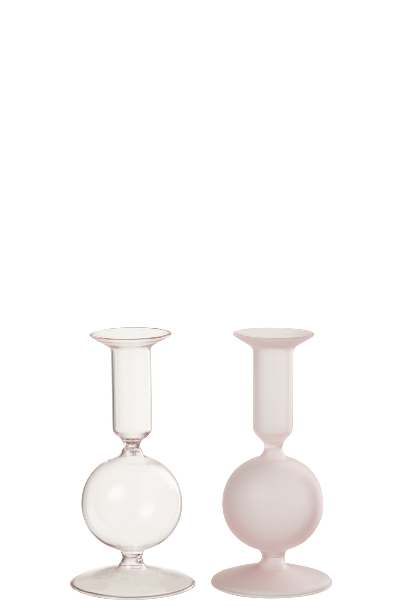 Kaarsenhouder Zestan Glas Roze - Set van 2 - Afbeelding 2