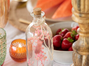 Droogbloemen Cenis Glas Meerkleurig - Set van 4