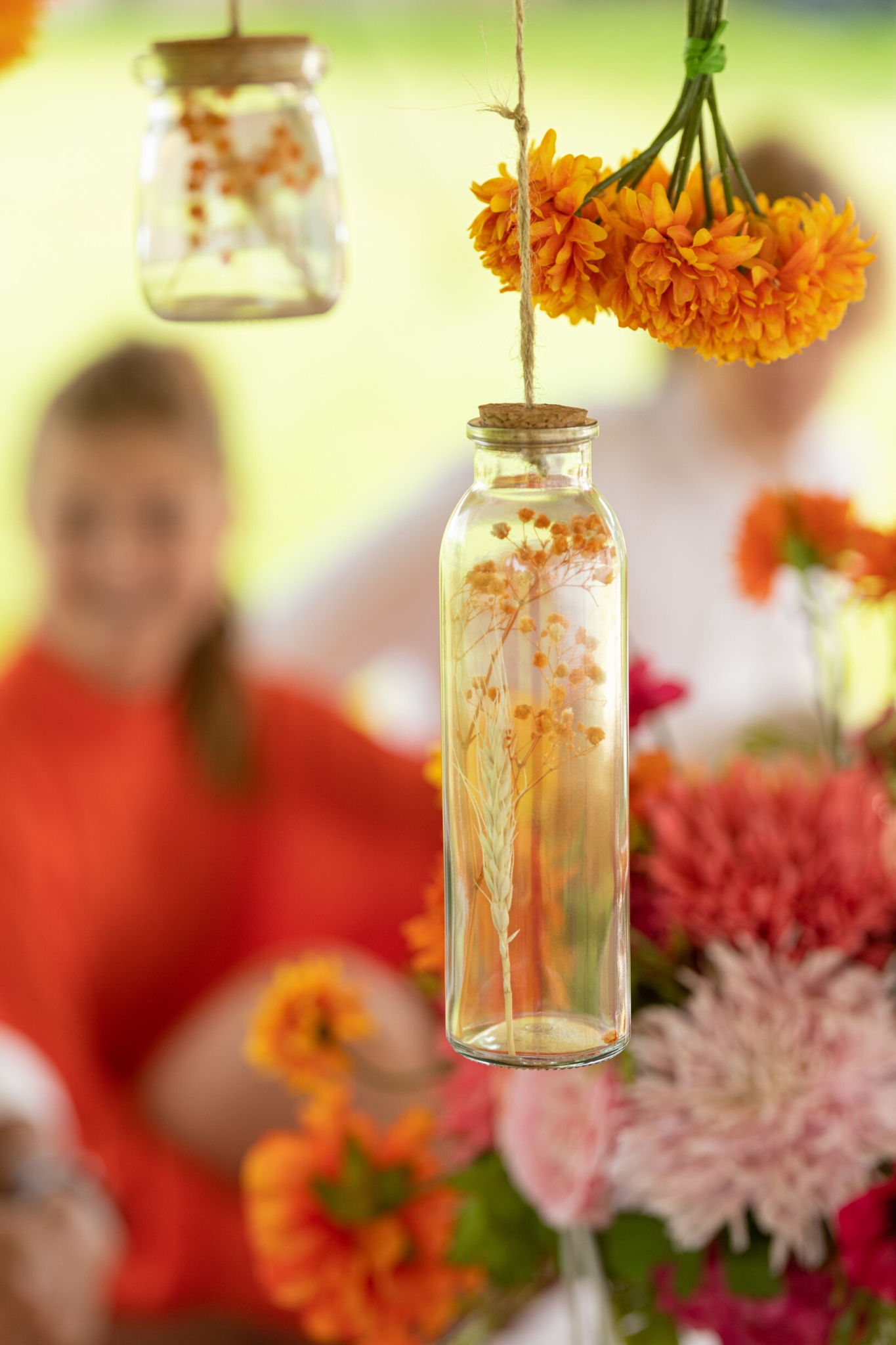 Droogbloemen Cenis Glas Meerkleurig - Set van 4 - Afbeelding 2