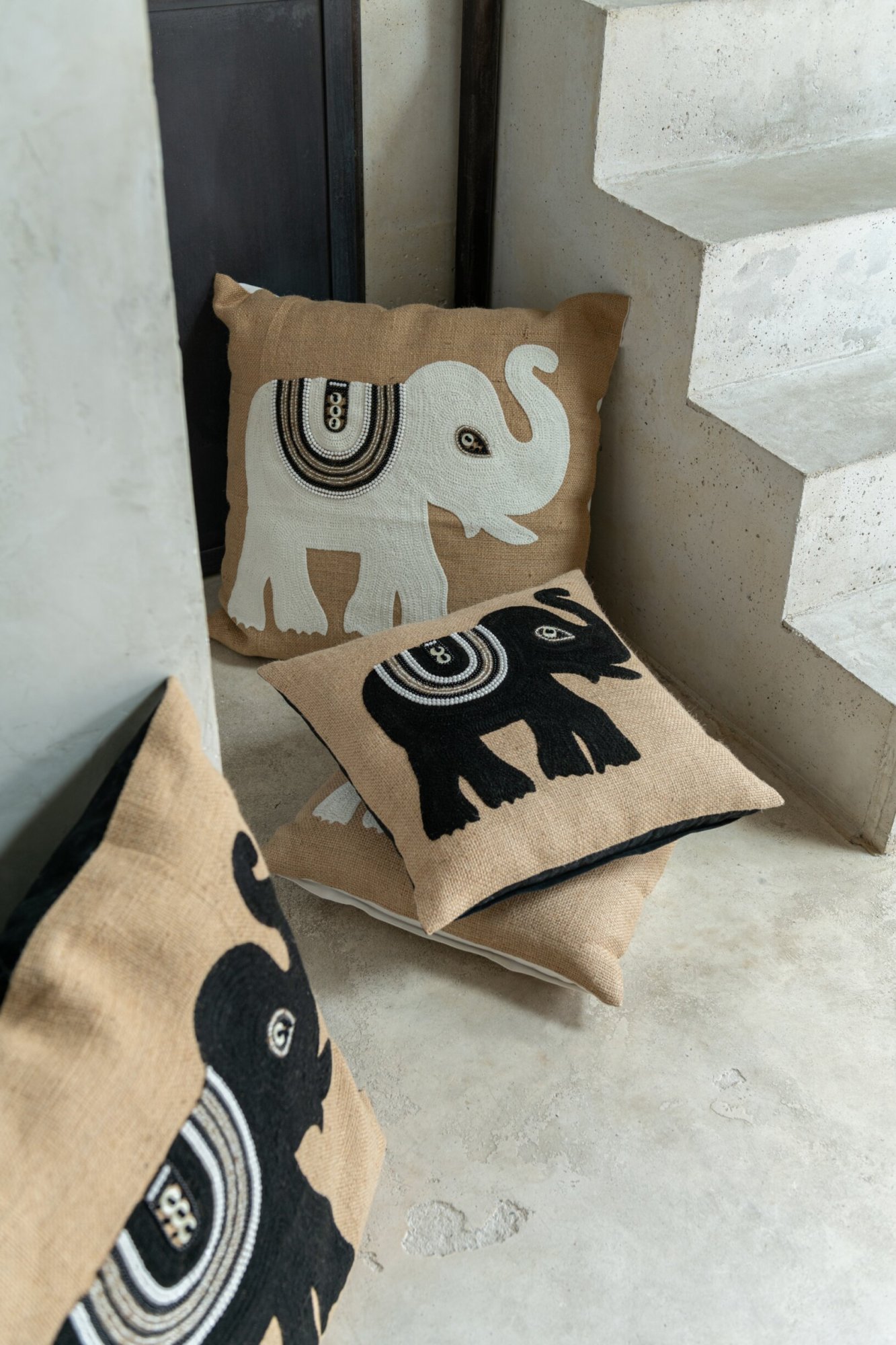 Kussen Sammes Beige 45x45 cm - Afbeelding 3