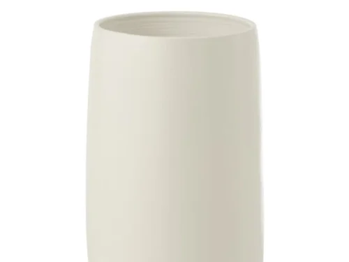 Haunnang witte keramieken vaas H71 cm, slank en tijdloos met rustige matte uitstraling