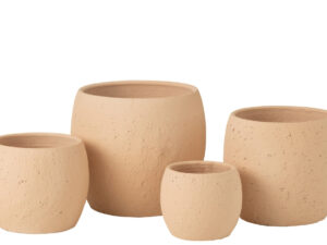 Bloempot Limerick Keramiek Beige H26 cm