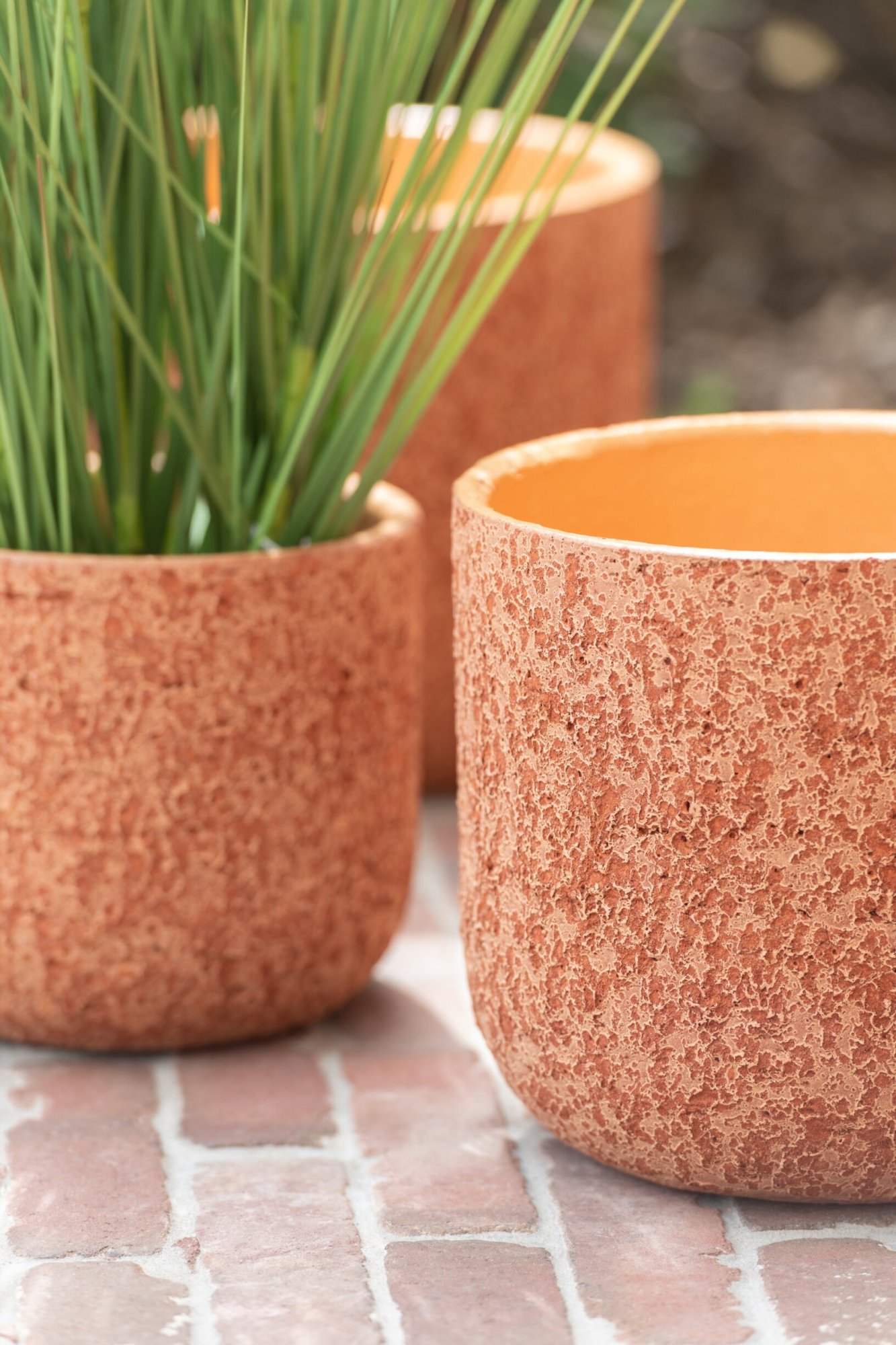 Bloempot Priskea Keramiek Oranje H20 cm - Afbeelding 2