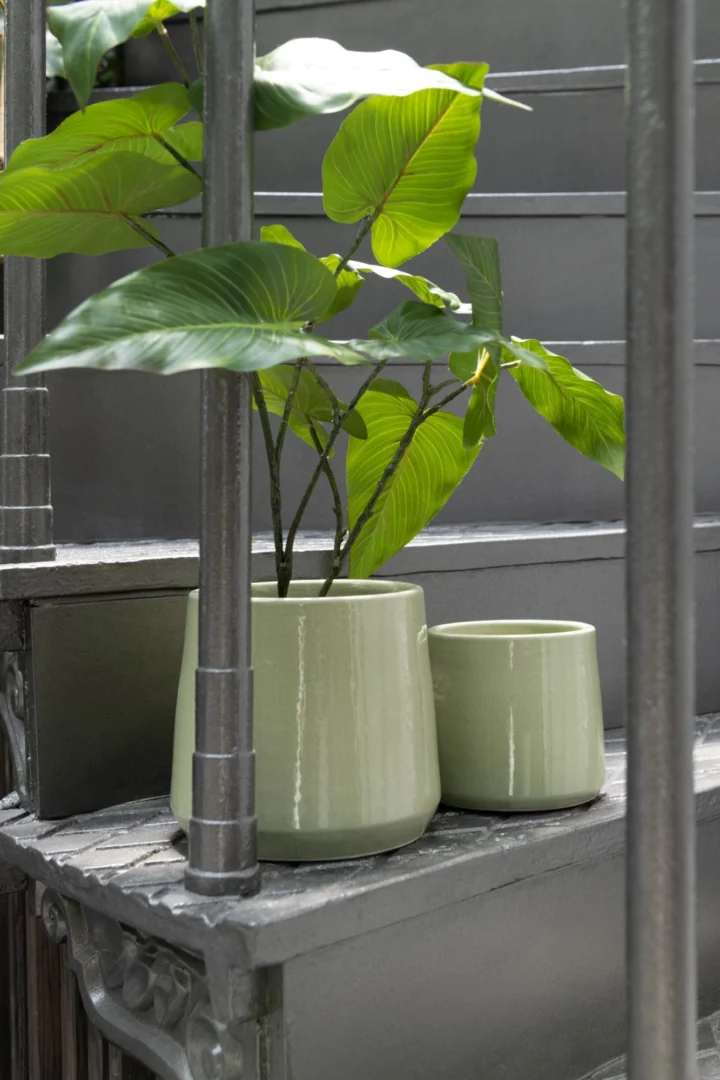 Bloempot Sookello Keramiek Groen H22 cm - Afbeelding 2