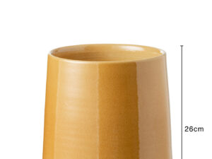 Bloempot Klaurrero Keramiek Geel H26 cm