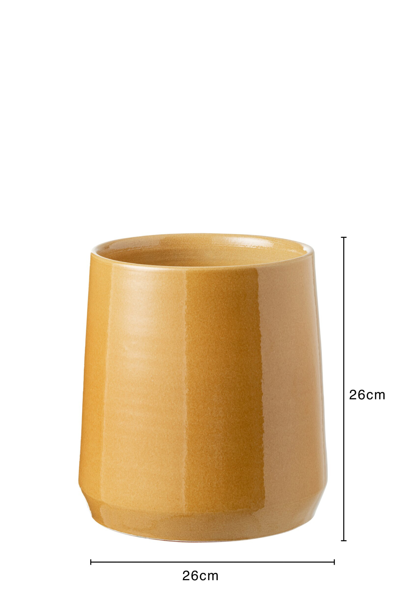 Bloempot Klaurrero Keramiek Geel H26 cm
