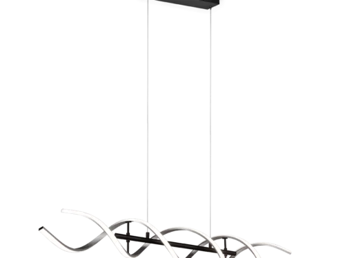 Hanglamp Tonnea Wit set van 3 met spiraalvormige LED-armen en moderne zwarte ophanging