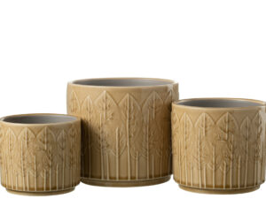 Bloempot Breeny Keramiek Beige H15 cm