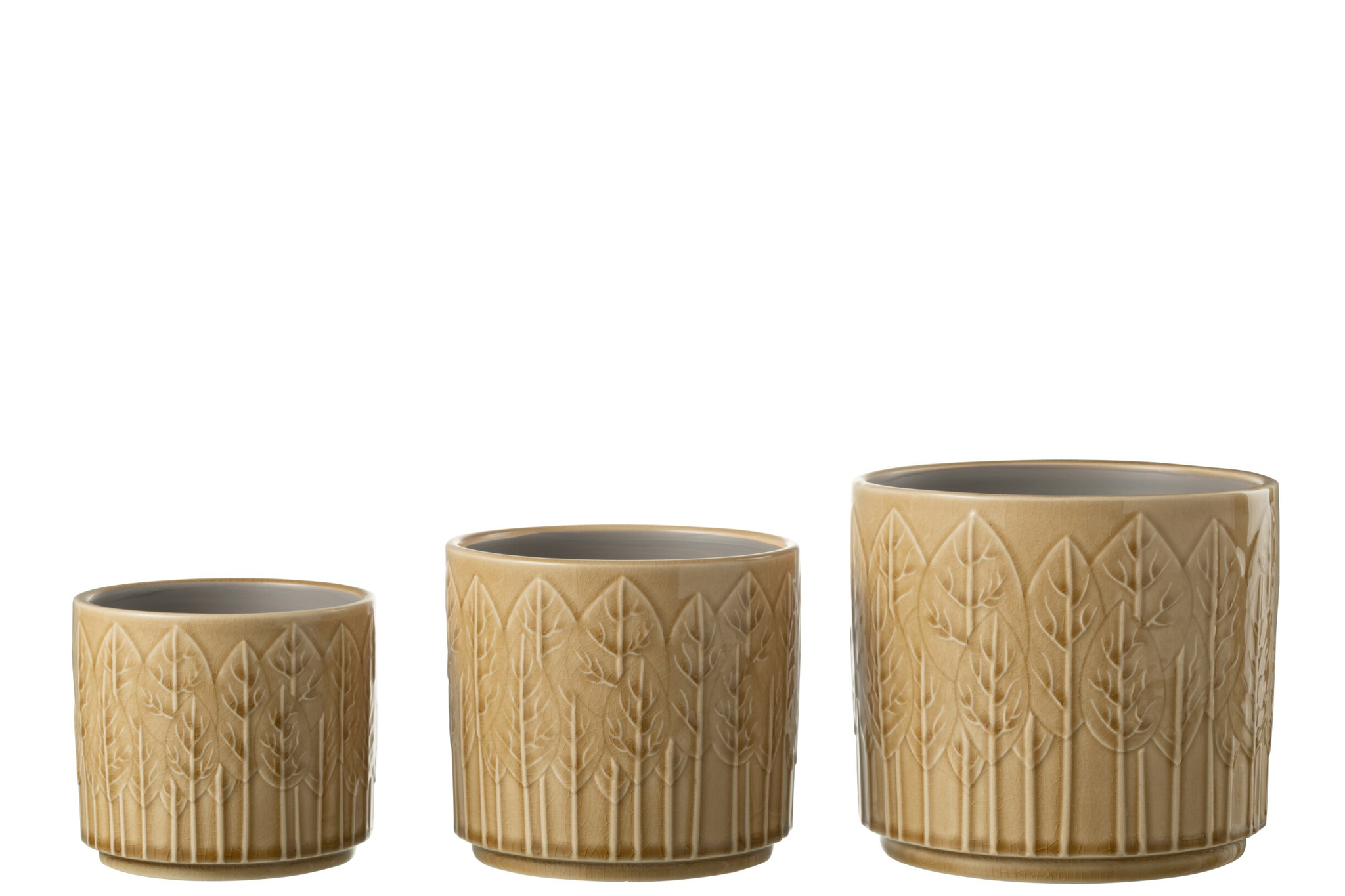 Bloempot Breeny Keramiek Beige H15 cm - Afbeelding 2