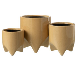 Bloempot Berrora Keramiek Beige H20,5 cm