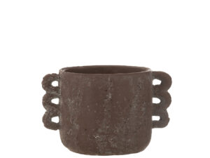 Bloempot Koostero Keramiek Bruin H13 cm