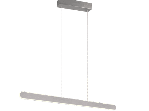 Jubano Wit hanglamp set van 3 met geborsteld aluminium en strakke LED-balk