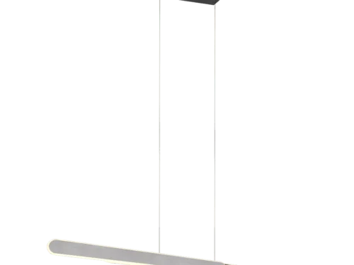 Hanglamp Brintena Wit set van 3 met slanke LED-balken en modern geborsteld metaal