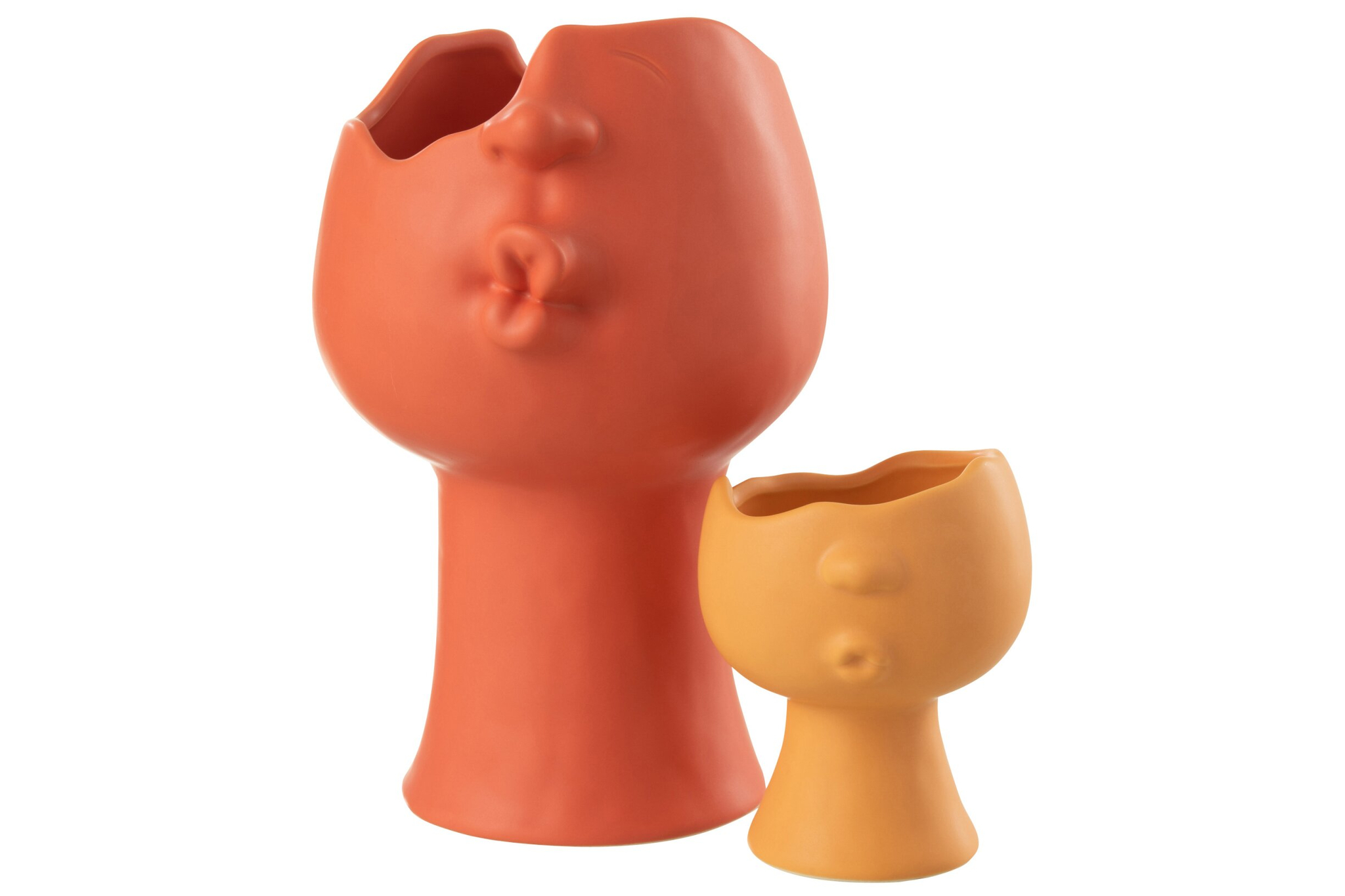 Bloempot Binsoro Porselein Geel H30 cm