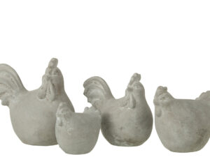 Beeld Raundor Beton Grijs H14 cm - Set van 2