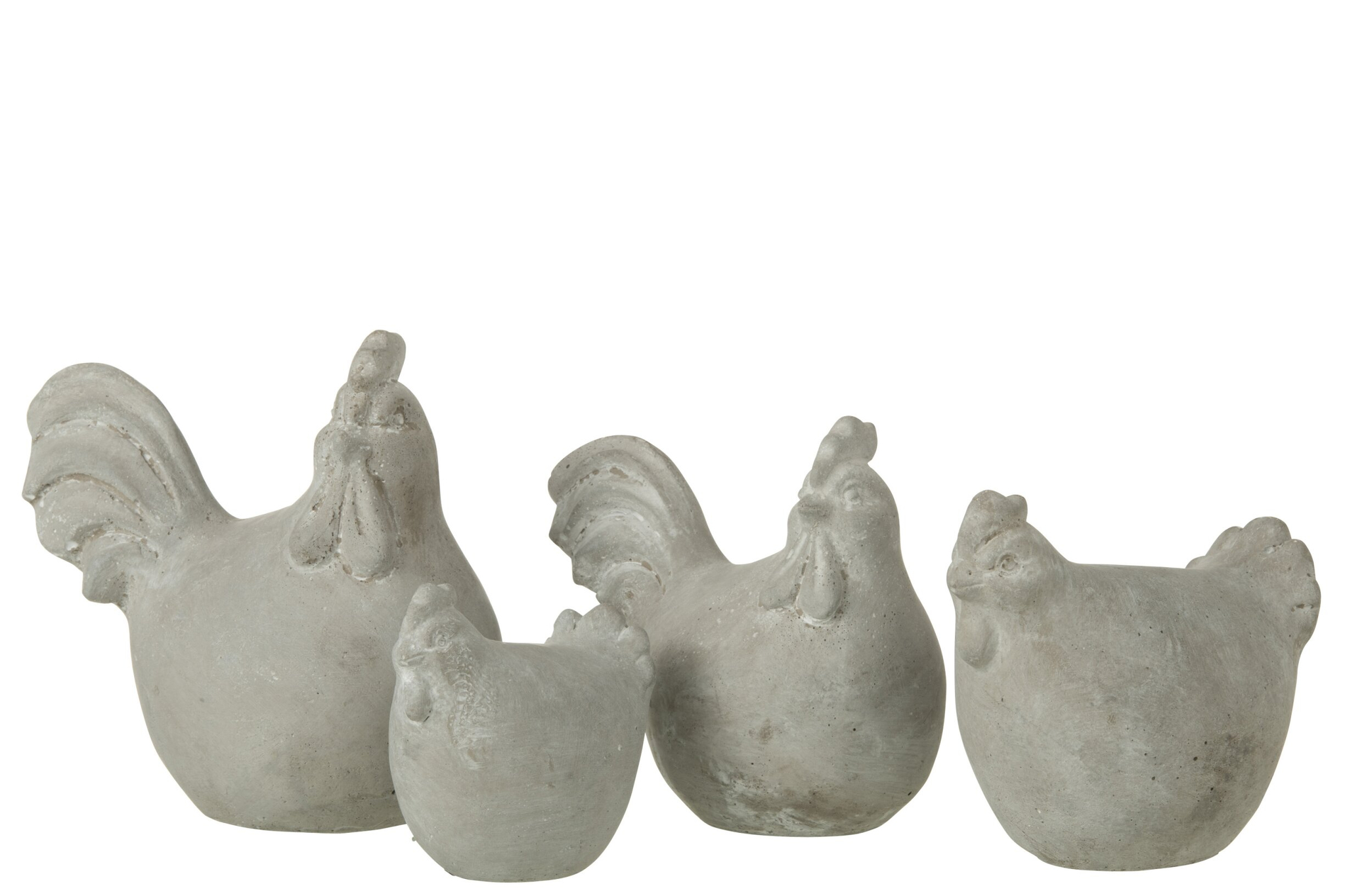 Beeld Raundor Beton Grijs H14 cm - Set van 2