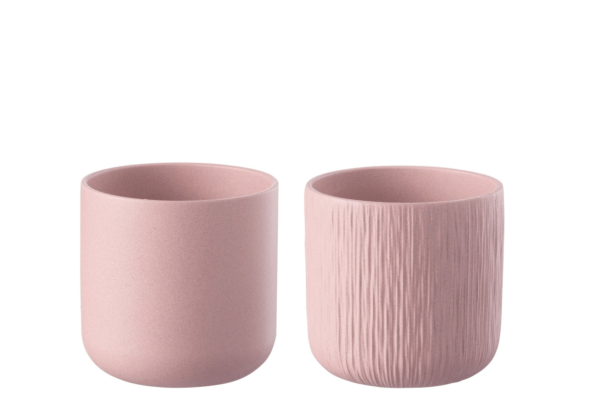 Bloempot Praavi Keramiek Roze H18 cm - Set van 2 - Afbeelding 2