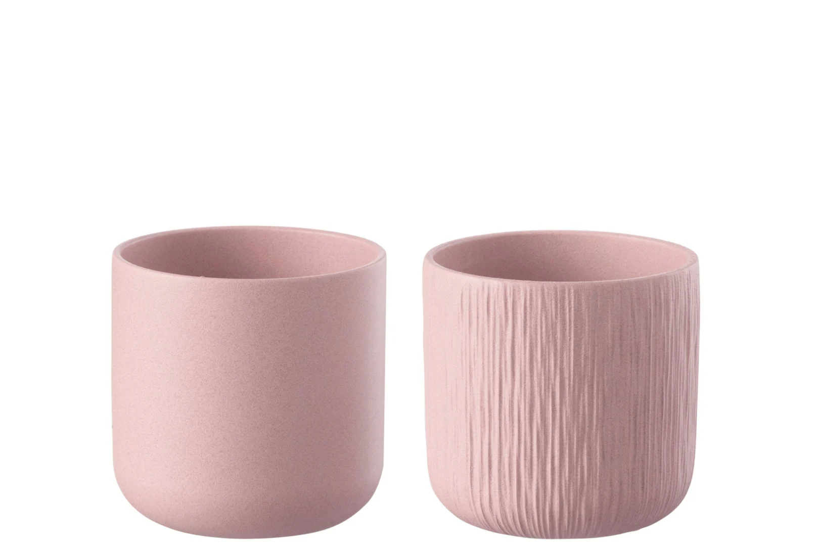Bloempot Praavi Keramiek Roze H18 cm - Set van 2 - Afbeelding 2