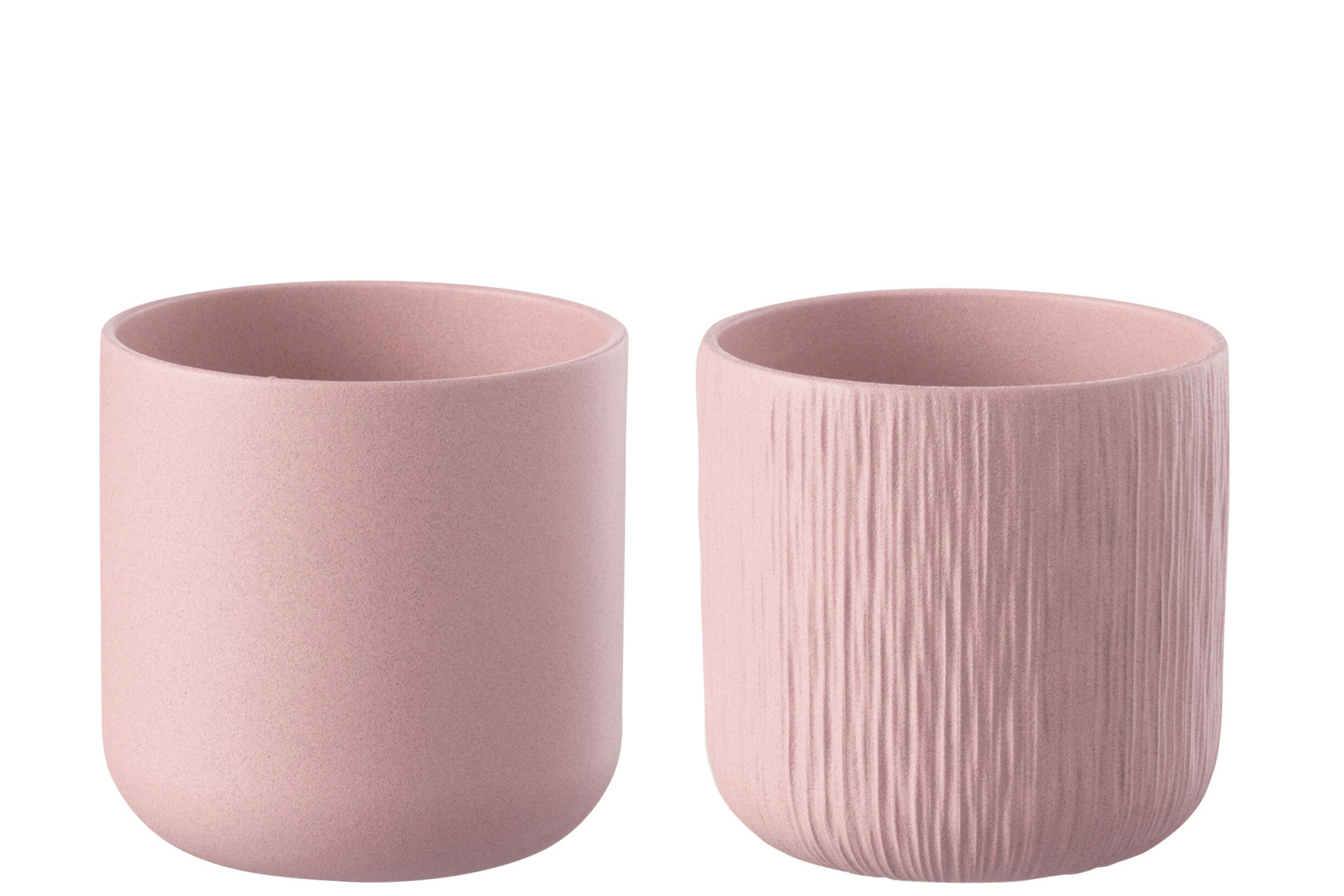 Bloempot Kaalum Keramiek Roze H20 cm - Set van 2 - Afbeelding 2