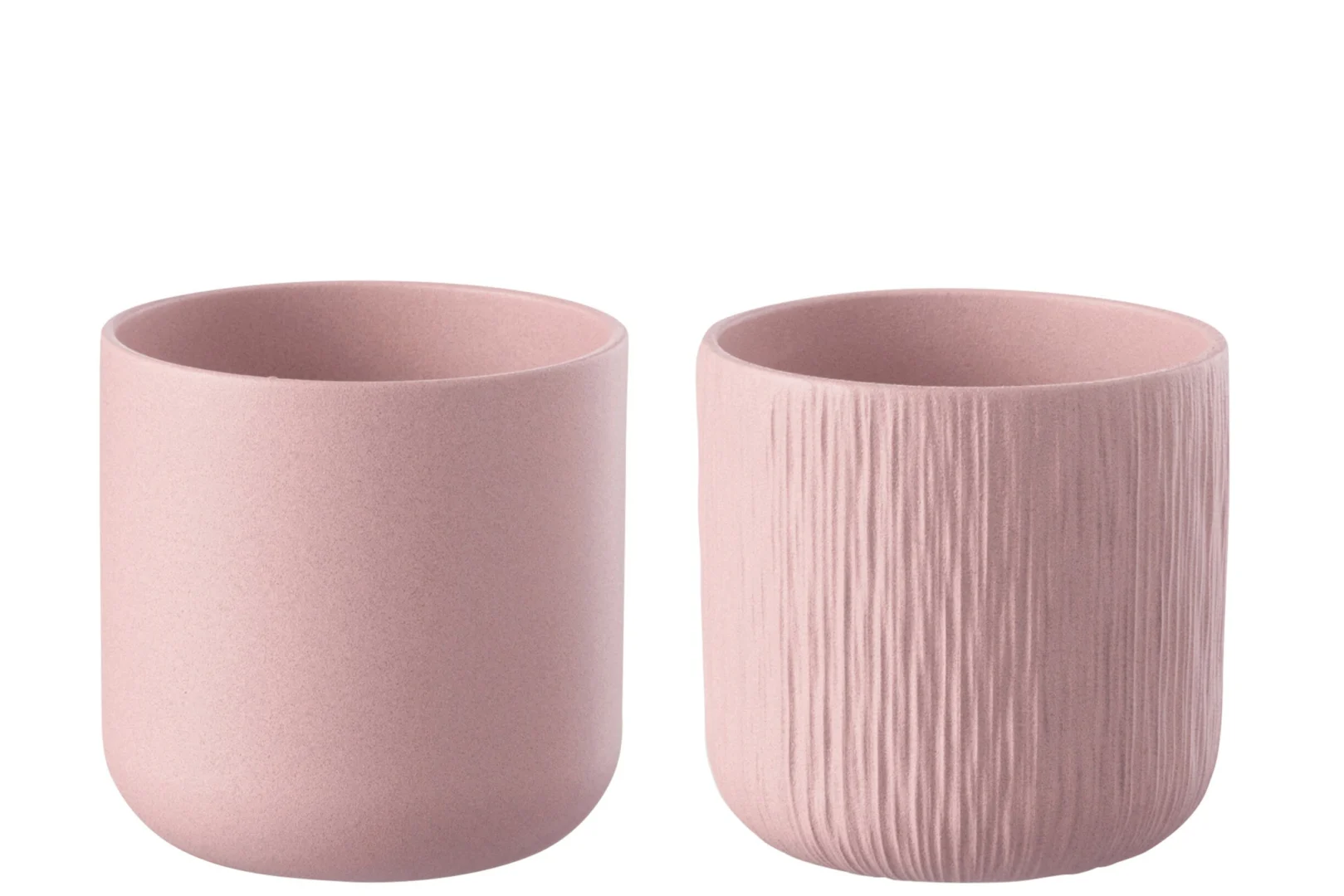 Bloempot Kaalum Keramiek Roze H20 cm - Set van 2 - Afbeelding 2