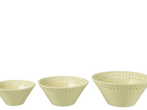 Kom Prordine Keramiek Geel - Set van 3