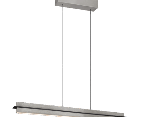 Hanglamp Tannin mat nikkel set van 3 met slank metalen ontwerp en geïntegreerde LED