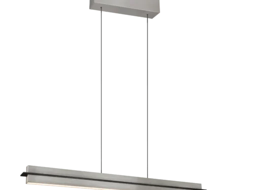 Hanglamp Tannin mat nikkel set van 3 met slank metalen ontwerp en geïntegreerde LED