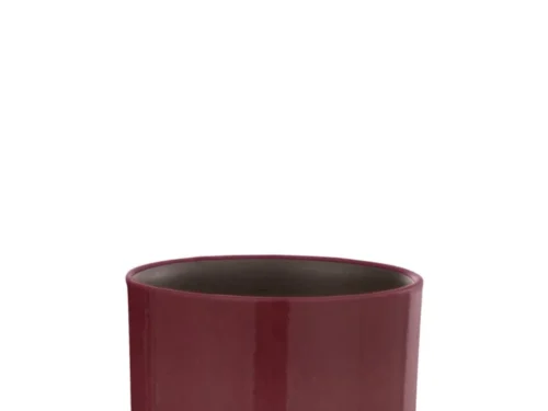 Ceinsonte keramieken bloempot in fuchsia roze, compact rond model voor een kleine plant, H16,5 cm
