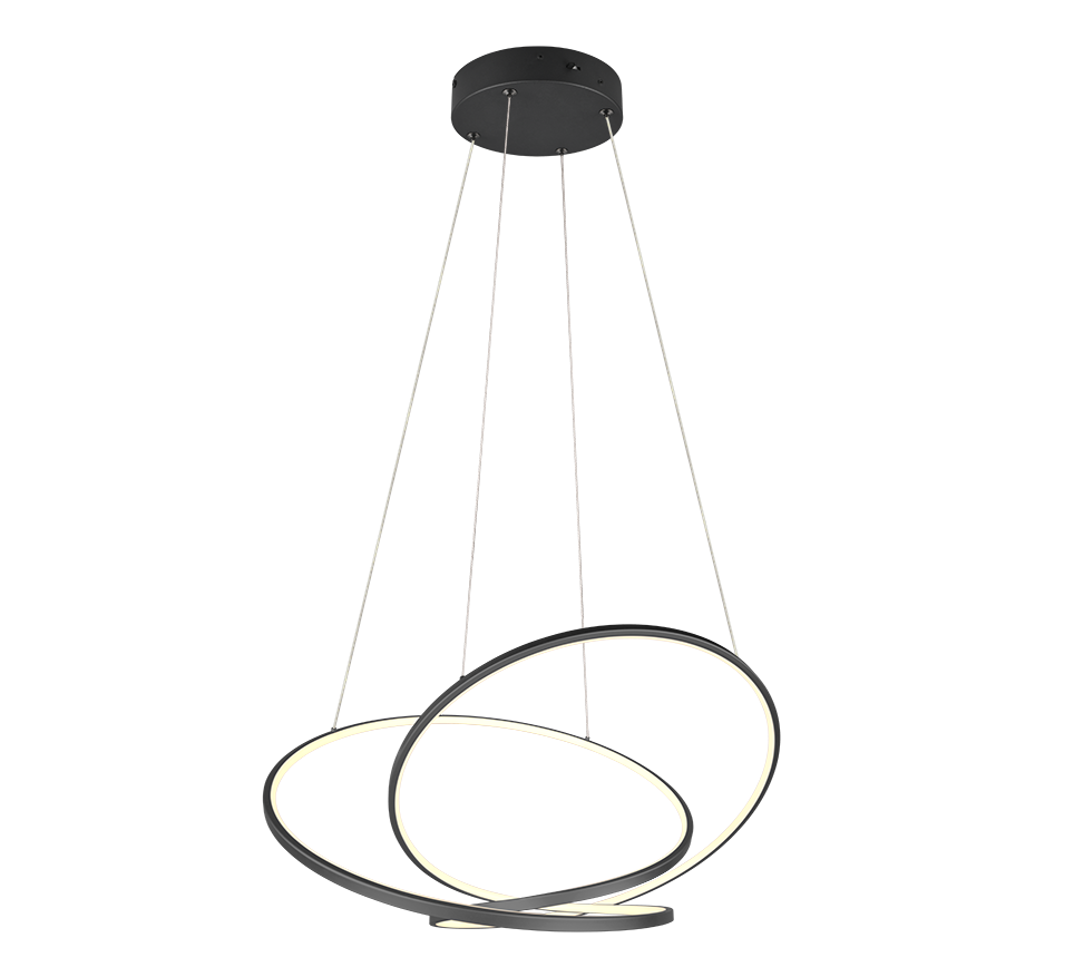 Hanglamp Pero Mat Zwart - Set van 3
