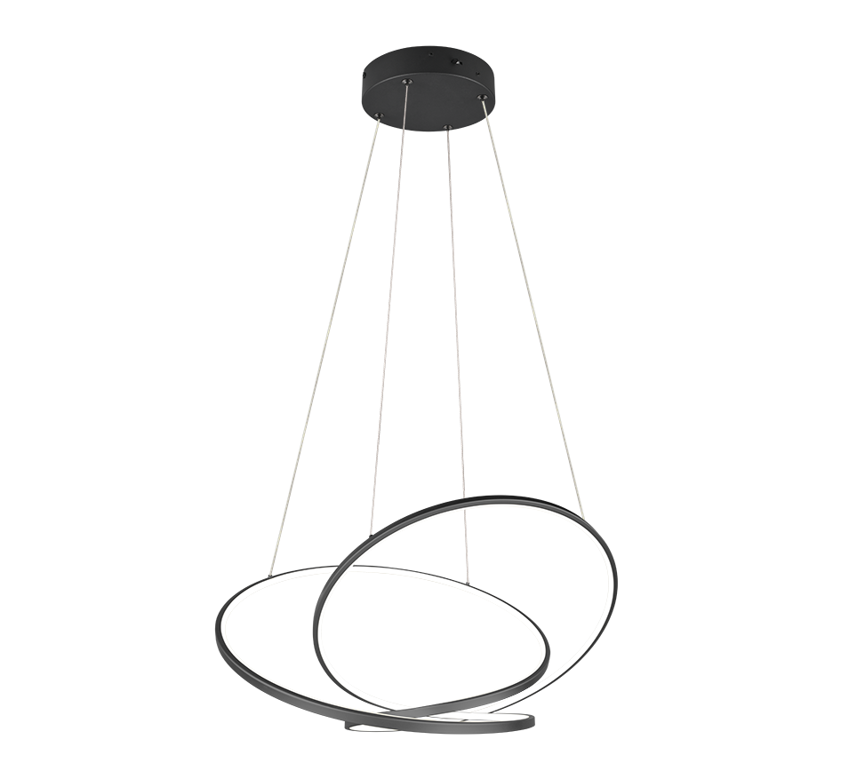 Hanglamp Pero Mat Zwart - Set van 3 - Afbeelding 2