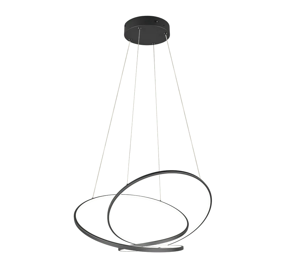 Hanglamp Pero Mat Zwart - Set van 3 - Afbeelding 2