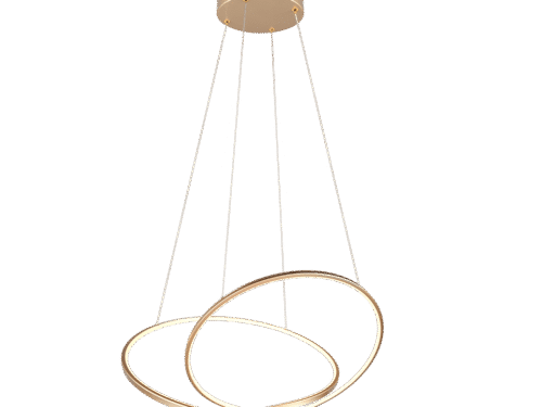 Hanglamp Paussol Goud, set van 3 ringen met geïntegreerde LED en moderne goudkleurige afwerking