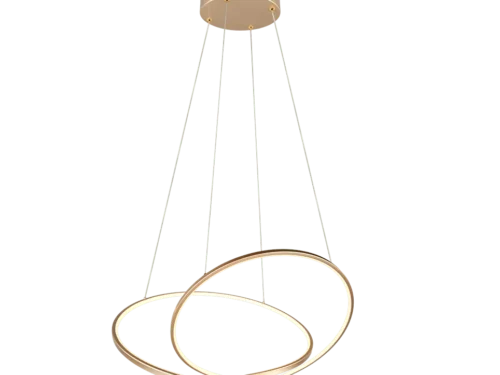 Hanglamp Paussol Goud, set van 3 ringen met geïntegreerde LED en moderne goudkleurige afwerking