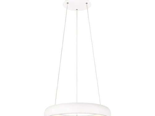 Hanglamp Zanir mat wit, rond metalen design, geïntegreerde LED, set van 3, Ø46,5 cm