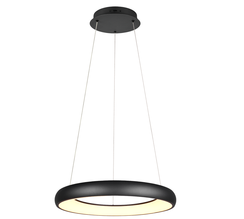 Hanglamp Ciensir Mat Zwart Ø62 cm - Set van 3