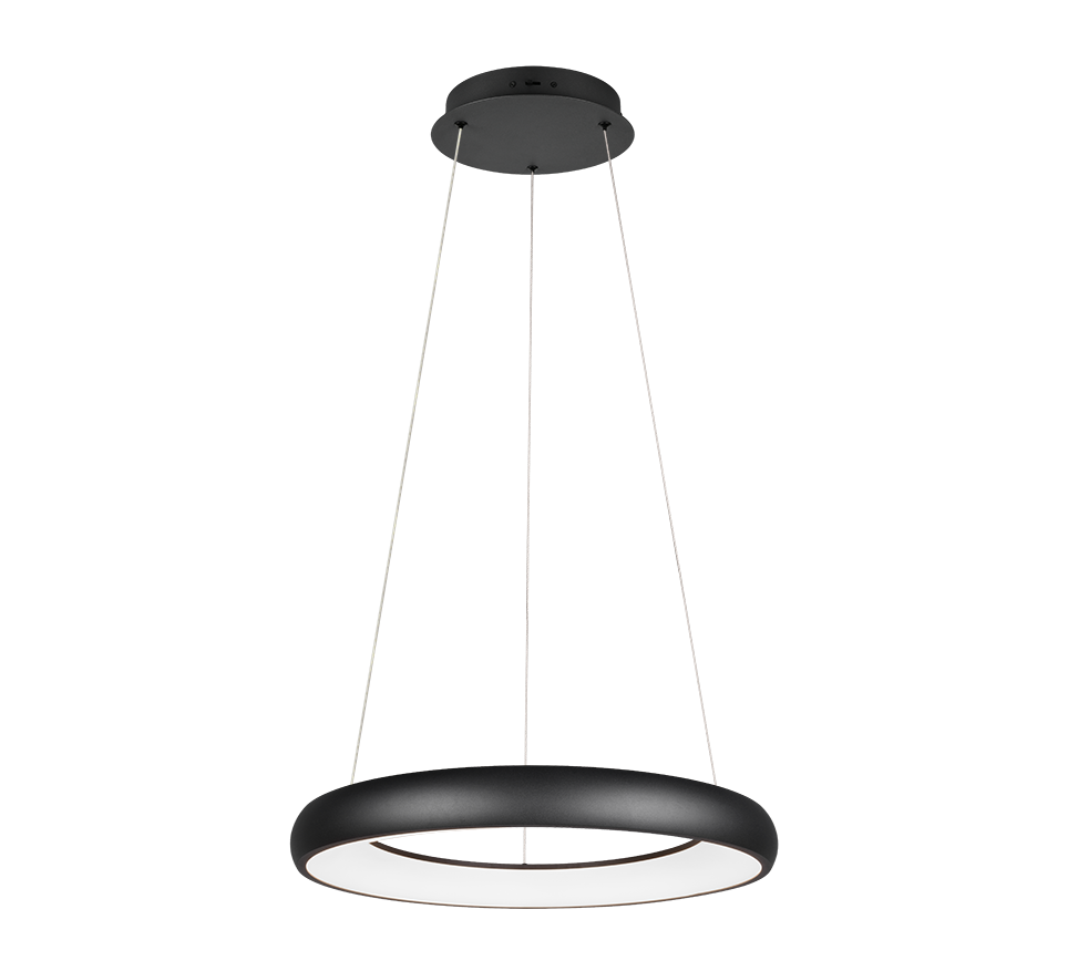 Hanglamp Ciensir Mat Zwart Ø62 cm - Set van 3 - Afbeelding 2
