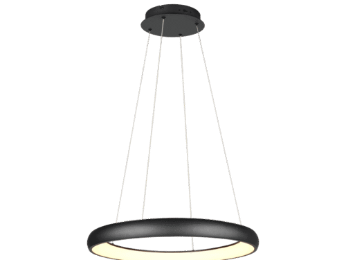 Hanglamp Nimmona matzwart Ø75 cm met geïntegreerde LED en moderne ronde vorm