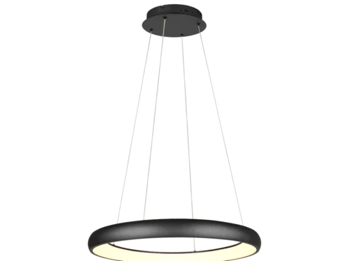 Hanglamp Nimmona matzwart Ø75 cm met geïntegreerde LED en moderne ronde vorm