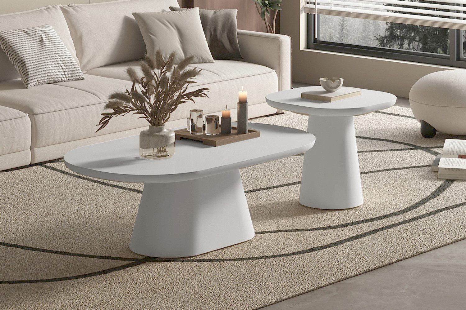 Salontafel Staansone Beton 120 cm - Afbeelding 2