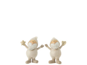 Decoratiefiguur Hildund Polyresin Grijs H11,5 cm - Set van 2