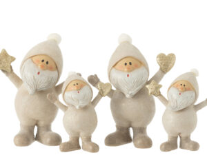 Decoratiefiguur Feellun Polyresin Grijs H16 cm - Set van 2