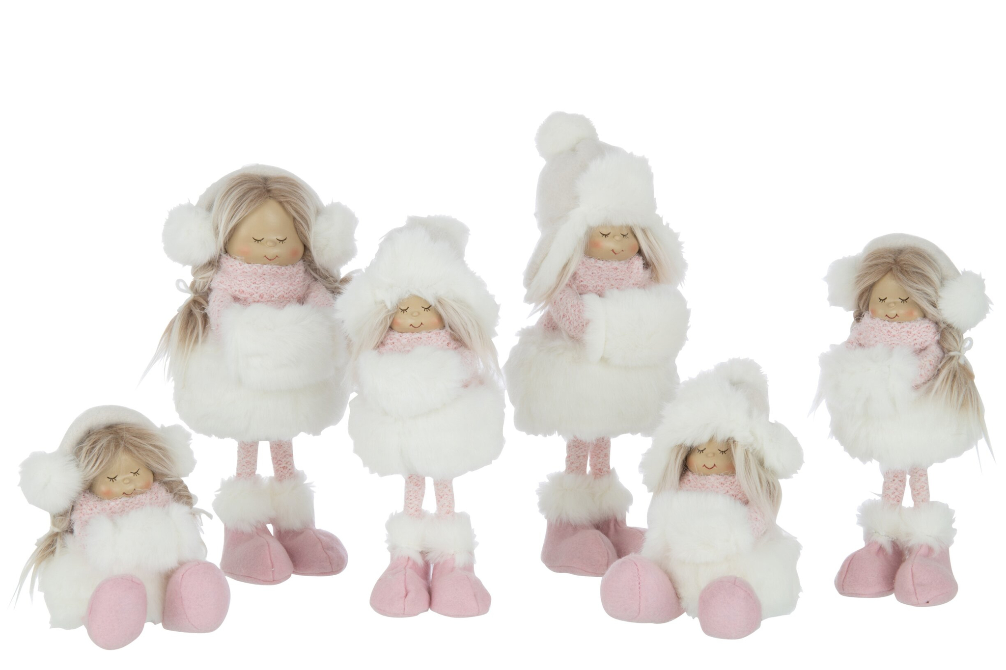 Beeld Klensas Polyester Meerkleurig H34 cm - Set van 2
