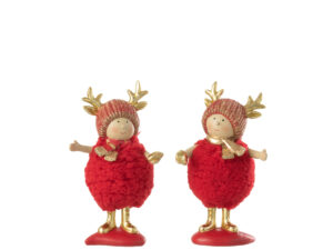 Decoratie Laallu Polyresin Rood - Set van 2