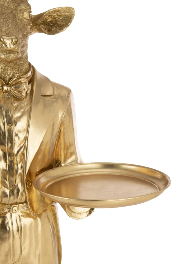 Decoratiefiguur Nandund Polyresin Goud - Afbeelding 2
