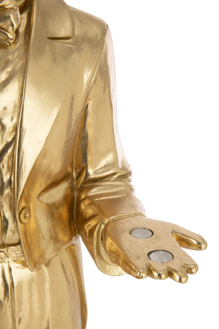 Decoratiefiguur Nandund Polyresin Goud - Afbeelding 3