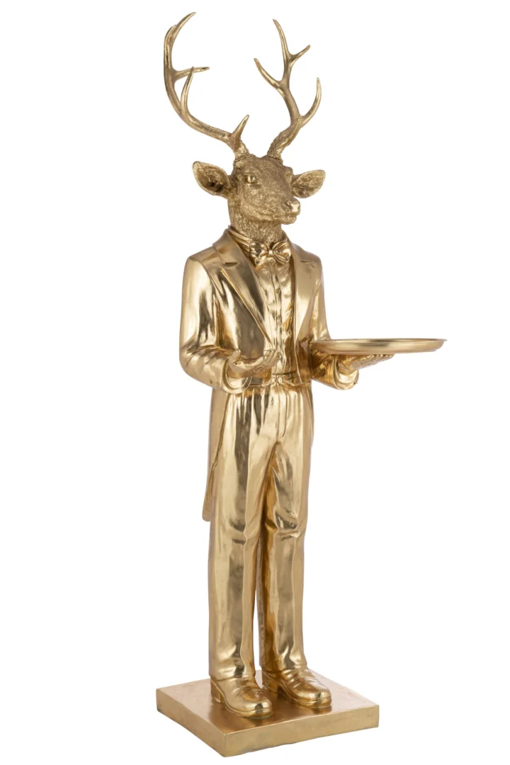 Decoratiefiguur Nandund Polyresin Goud - Afbeelding 5