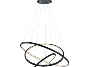 Hanglamp Pralvund Antraciet Ø80 cm - Set van 3