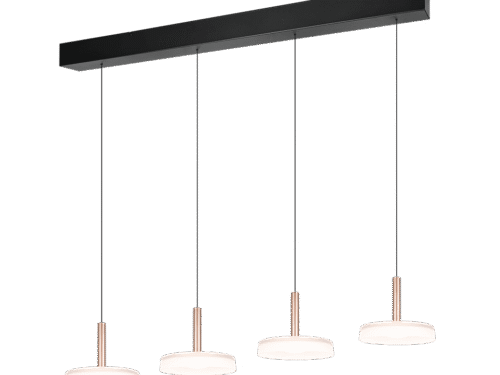 Hanglamp Zoutkamp Wit set van 3 met wit glas, koperkleurige details en strakke moderne vormgeving