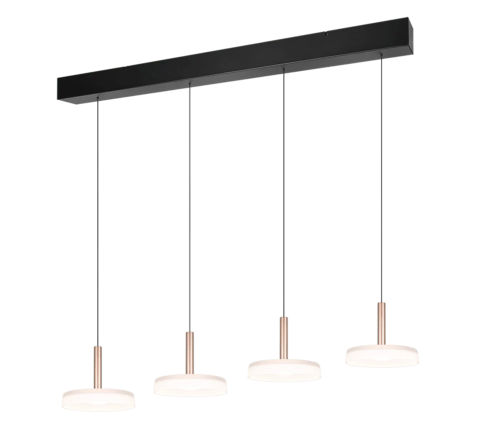Hanglamp Zoutkamp Wit set van 3 met wit glas, koperkleurige details en strakke moderne vormgeving